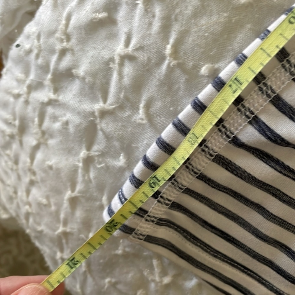 Athleta, sz M, racerback, blue and white striped. - Picture 6 of 6